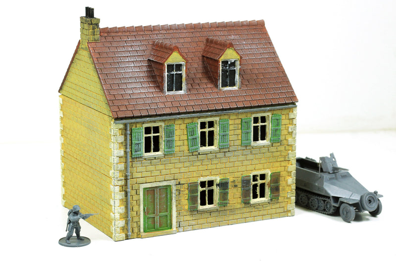 Normandy French Village House DS-T3 (Volume 1) - Tabletop Wargaming WW2 Terrain | 15mm 20mm 28mm Miniature 3D Printed Model | Flames of War