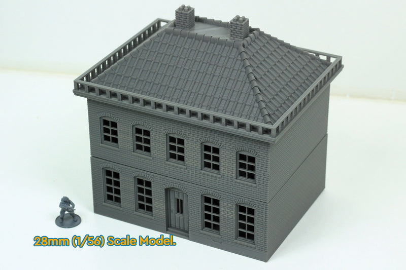 Dutch Manor House - Tabletop Wargaming WW2 Terrain | 15mm 20mm 28mm HO Miniature 3D Printed Model | Bolt Action