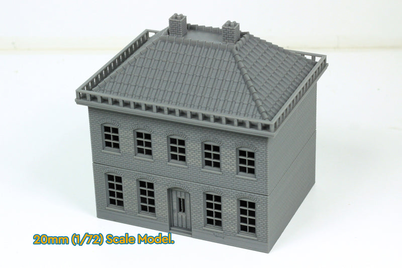 Dutch Manor House - Tabletop Wargaming WW2 Terrain | 15mm 20mm 28mm HO Miniature 3D Printed Model | Bolt Action