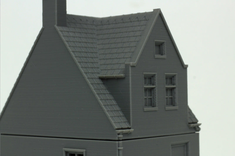 French Town Medieval Building A - Tabletop Wargaming WW2 Terrain | 15mm 20mm 28mm HO Scale 3D Printed Miniature