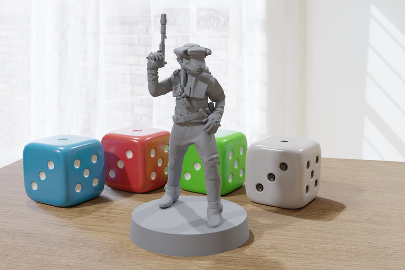 Princess Leia as Bounty Hunter - Star Wars Legion 35mm Proxy Miniature for Tabletop RPG