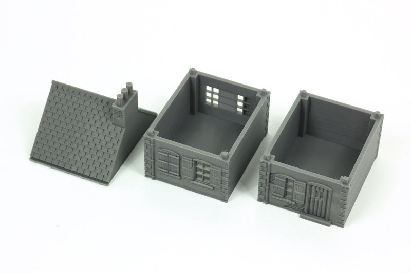 French Village Small House (DS T4) - Tabletop Wargaming WW2 Terrain Miniature | 15mm 20mm 28mm HO Scale | 3D Printed Model Flames of War