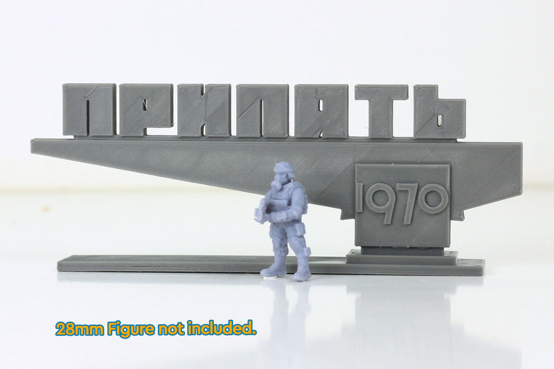 ZONA ALFA Pripyat Ghost Town Sign - 28mm RPG Miniatures Gaming Terrain