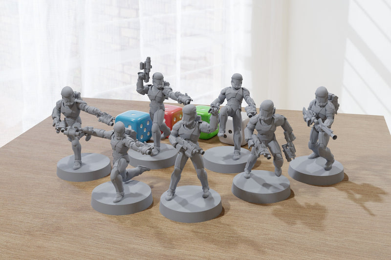 Elite Clone Troopers - Star Wars Legion 35mm Proxy Miniature for Tabletop RPG