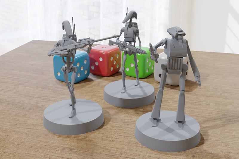 Droids Trio - Star Wars Legion 35mm Proxy Miniature for Tabletop RPG