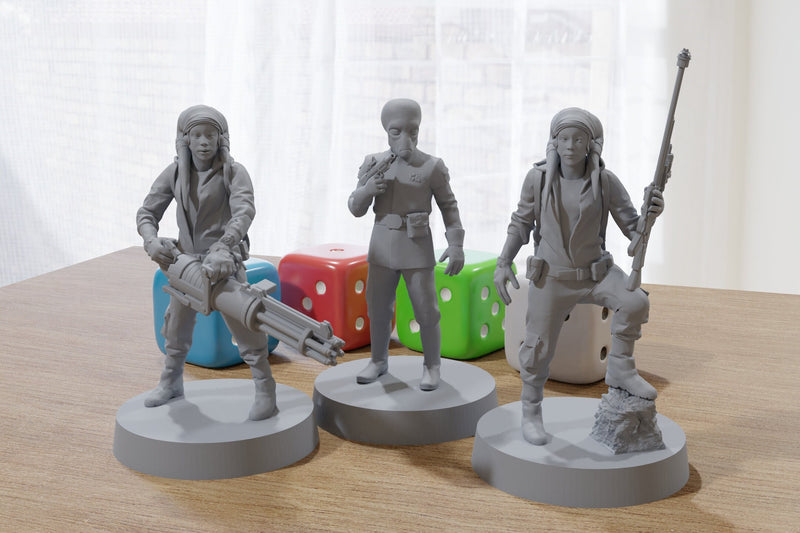 Rebel Trio - Star Wars Legion 35mm Proxy Miniature for Tabletop RPG