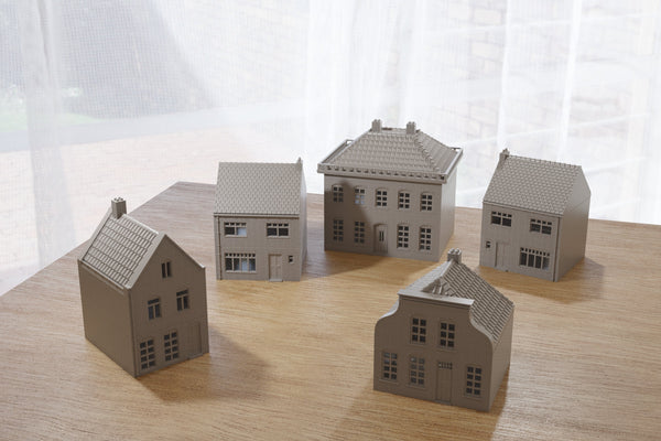 Dutch Town Set - Tabletop Wargaming WW2 Terrain | Miniature Gaming | 3D Printed Model | Bolt Action | Flames of War | Team Yankee