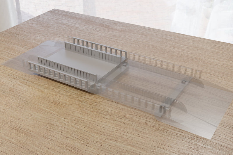 Flat Steel Bridge Extension - Tabletop Wargaming WW2 Terrain Miniature | 15mm 20mm 28mm | 3D Printed Model
