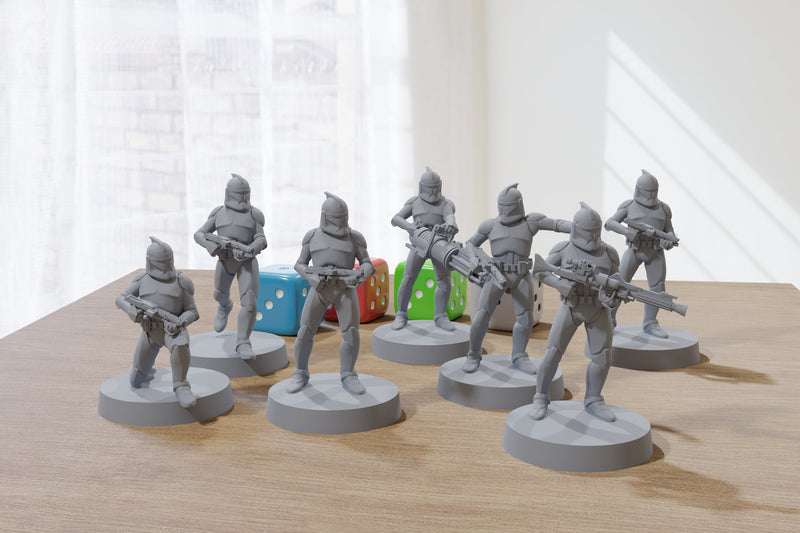 Clone Troopers Phase 1 - Star Wars Legion 35mm Proxy Miniature for Tabletop RPG