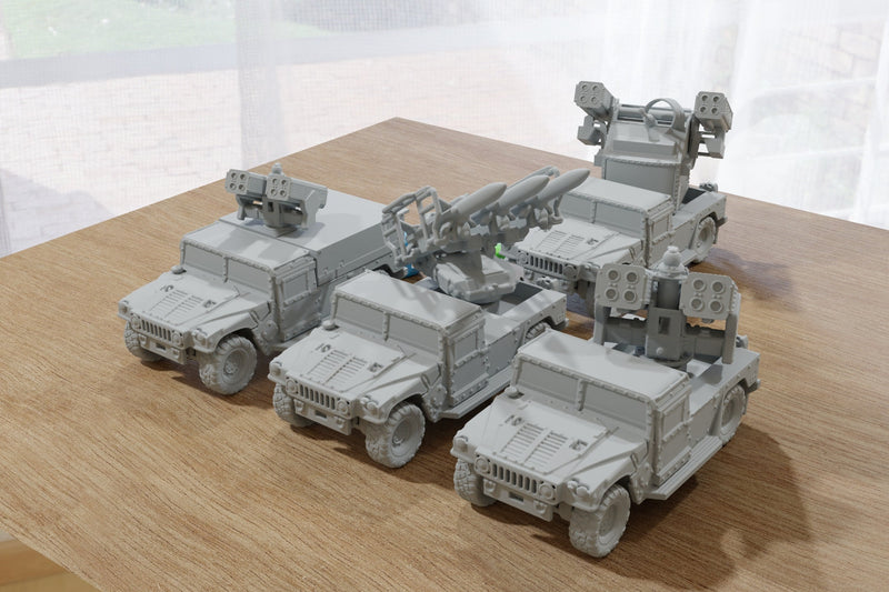 Armed Humvee (Hummer) - Miniature Gaming Tabletop RPG - 28mm Vehicle