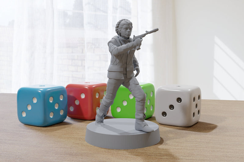 Princess Leia - Battle of Hoth - Star Wars Legion 35mm Proxy Miniature for Tabletop RPG