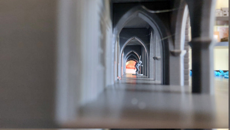 Carentan The Medieval Arcades Row - Tabletop Wargaming WW2 Terrain | 15mm 20mm 28mm HO Scale 3D Printed Miniature