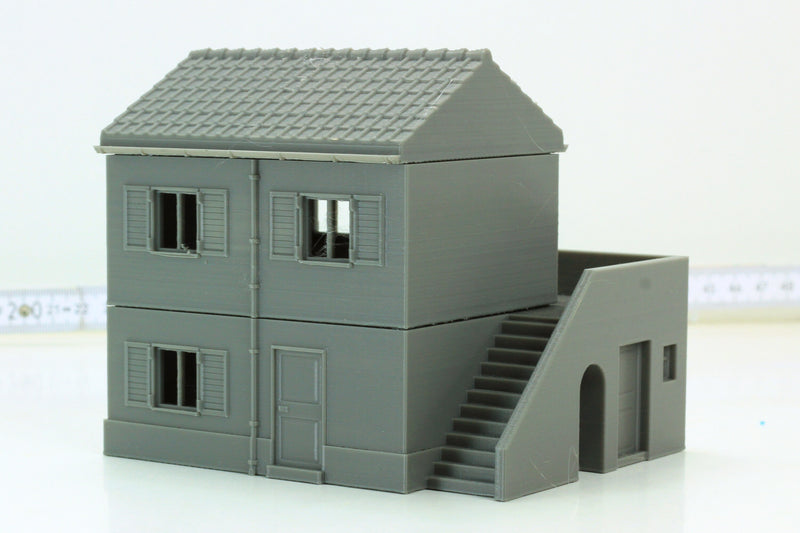 Italian House - Two Familia DS T2 - Historical Tabletop Wargaming Terrain - Miniature Gaming - 3D Printed