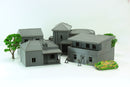 Italian Village Set - 4 Houses - Historical Tabletop Wargaming Terrain - Miniature Gaming - 3D Printed