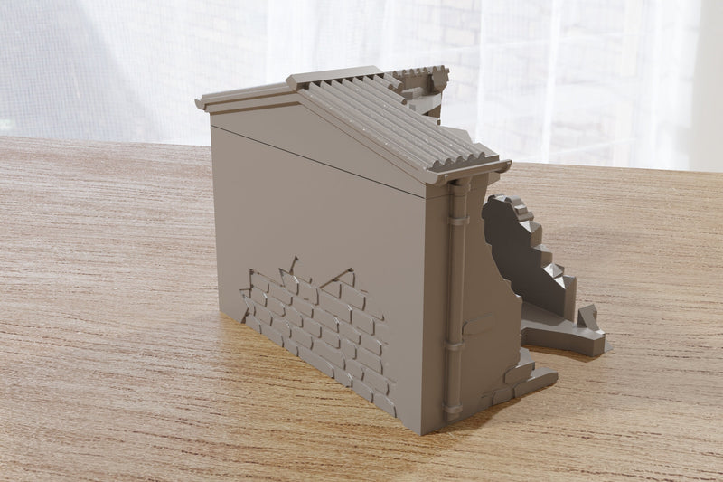 Normandy French Village Shed T2 (VOLUME 2) - Tabletop Wargaming Terrain | Destroyed - Intact | 3D Printed Miniature | Flames of War