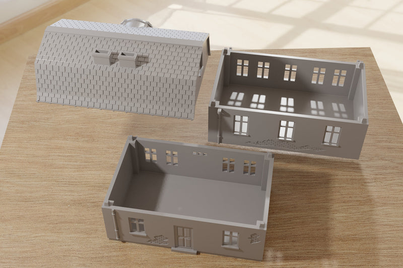 Polish Village House DS-T2 - Tabletop Wargaming WW2 Terrain | Miniature 3D Printed Model | Flames of War - Zona Alfa