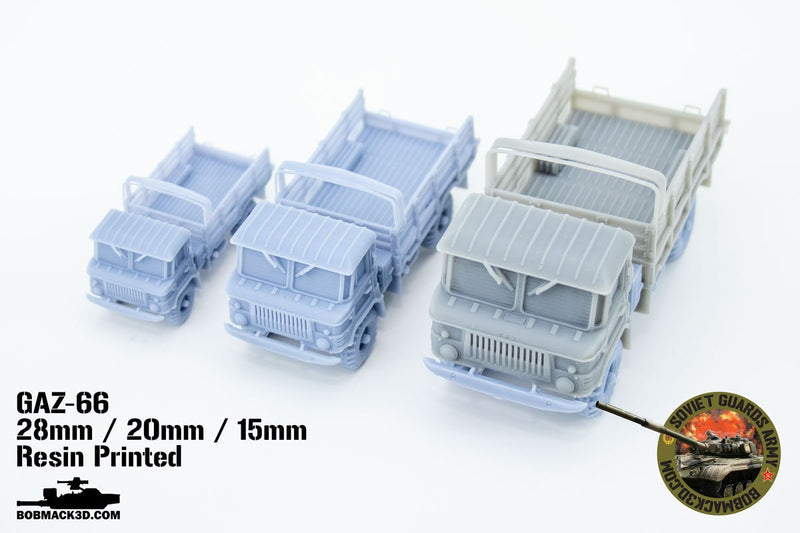 GAZ-66 Soviet (off-road) military truck | 28mm / 20mm / 15mm Wargaming Vehicle Compatible with Team Yankee