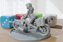 Heavy Guns Motorbike Raider Girl - 28mm/32mm Minifigure - Modern Wargaming Miniatures for Tabletop RPG