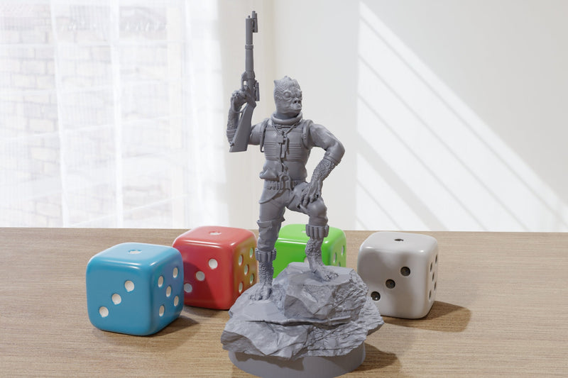 Bossk - Hero Pose - Star Wars Legion 35mm Proxy Miniature for Tabletop RPG