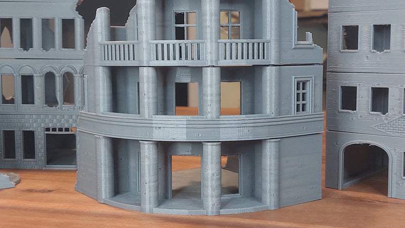 Stalingrad Ruins Set - Tabletop Wargaming WW2 Terrain | Miniature 3D Printed Model | Flames of War & Bolt Action