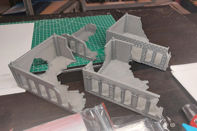 Stalingrad Ruined Store SRH MST3 - Tabletop Wargaming WW2 Terrain | Miniature 3D Printed Model | Flames of War & Bolt Action