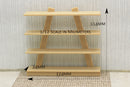 Open Bookshelf - Dollhouse Miniature 1:12 Miniature Dollhouse Furniture - 3D Printed Wood
