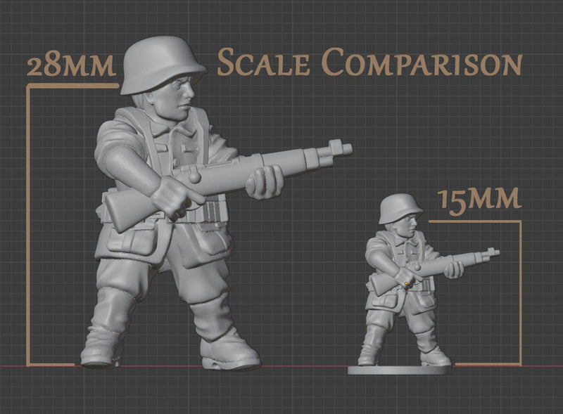 NVA Rifle Squad B - 28mm Miniature Wargaming - Proxy Minifigures compatible with Vietnam War era Tabletop Wargames