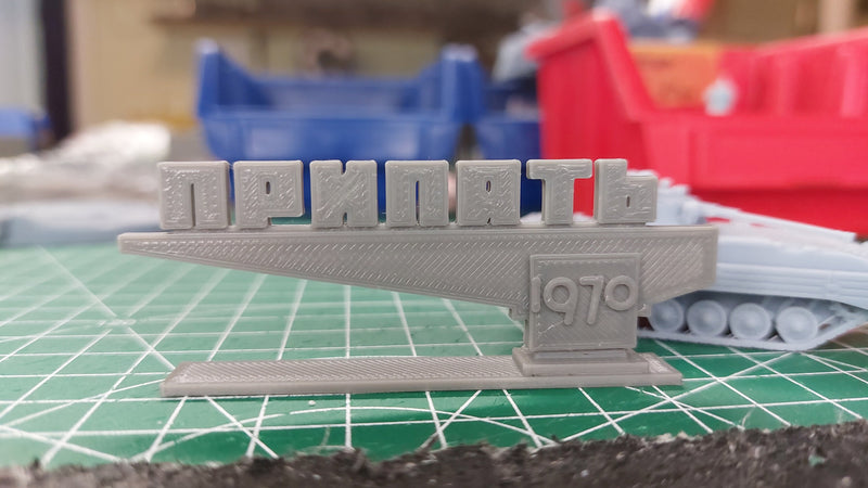 ZONA ALFA Pripyat Ghost Town Sign - 28mm RPG Miniatures Gaming Terrain