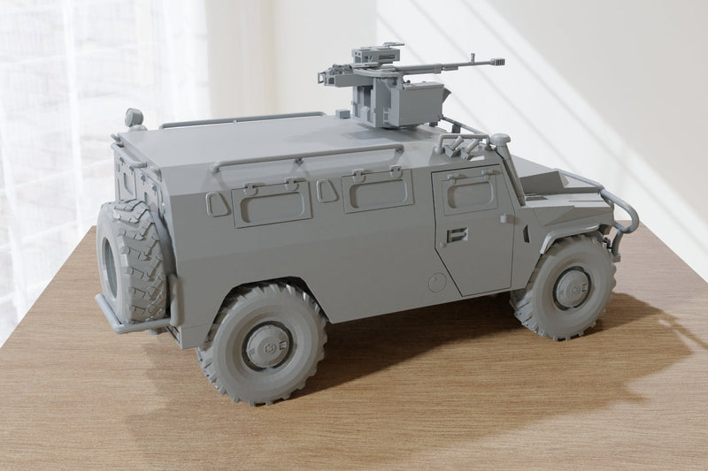 GAZ-2975 Tigr - Arbalet DM Rcws Livery - Modern Wargaming Miniatures for Tabletop RPG - 28mm Scale Scout Vehicle