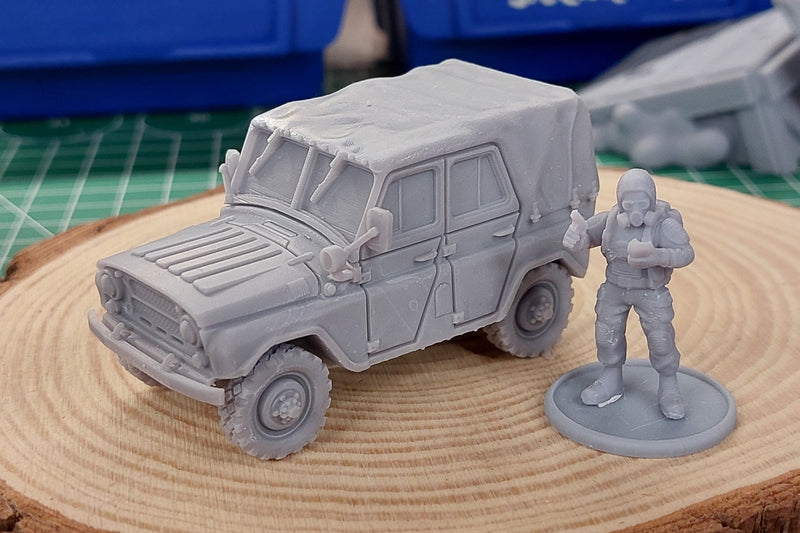 UAZ 469 - Soviet Off-Road Car | ZONA ALFA Miniature | 28mm / 20mm / 15mm Wargaming Vehicle