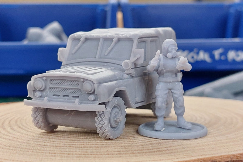 UAZ 469 - Soviet Off-Road Car | ZONA ALFA Miniature | 28mm / 20mm / 15mm Wargaming Vehicle