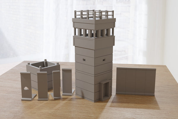 Berlin Wall - Border Defense - Tabletop Wargaming Terrain | Cold War Era | Miniature 3D Printed Model