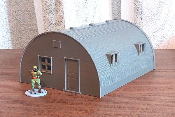 Quonset Hut Barrack - Miniature Wargaming Terrain - Zona Alfa - Team Yankee - 3D Print