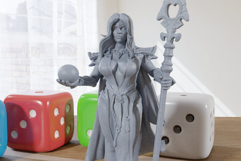 Houda - 3D Printed Minifigure - Proxy Minis for DnD, Baldurs Gate, Tabletop Fantasy RPG - 28mm / 32mm / 75mm Scale