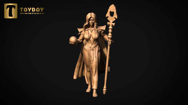 Houda - 3D Printed Minifigure - Proxy Minis for DnD, Baldurs Gate, Tabletop Fantasy RPG - 28mm / 32mm / 75mm Scale