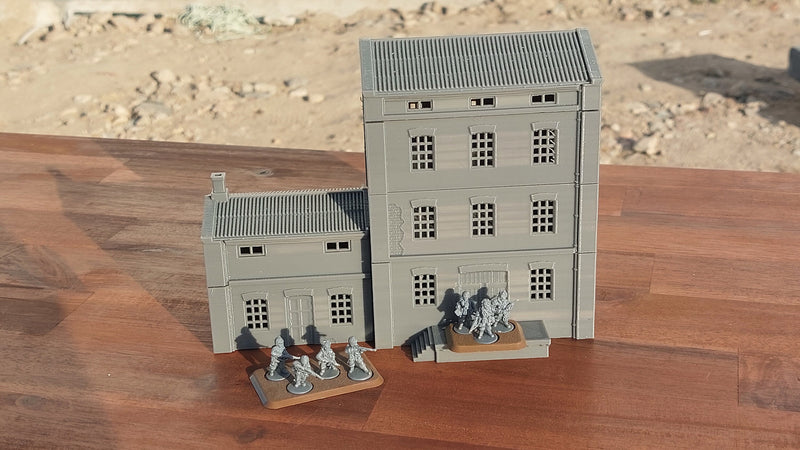 Industrial Building Mill - Tabletop Wargaming WW2 Terrain | Miniature 3D Printed Model | Zona Alfa - Flames of War - Chain of Command