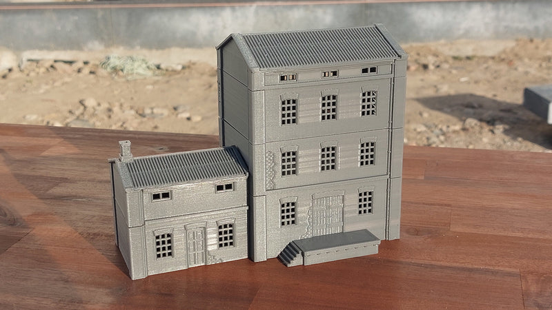 Industrial Building Mill - Tabletop Wargaming WW2 Terrain | Miniature 3D Printed Model | Zona Alfa - Flames of War - Chain of Command