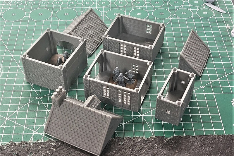Normandy French Farmhouse - Tabletop Wargaming WW2 Terrain | Proxy 3D Printed Miniature for Bolt Action - Chain of Command - Flames of War