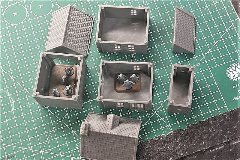 Normandy French Farmhouse - Tabletop Wargaming WW2 Terrain | Proxy 3D Printed Miniature for Bolt Action - Chain of Command - Flames of War