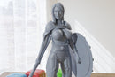 Sexy Warrior Queen Warrior - DnD Miniature | Dungeons and Dragons Mini - Collectibles and Rolepaying - 32mm - 28mm - 75mm Scales