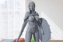 Sexy Warrior Queen Warrior - DnD Miniature | Dungeons and Dragons Mini - Collectibles and Rolepaying - 32mm - 28mm - 75mm Scales