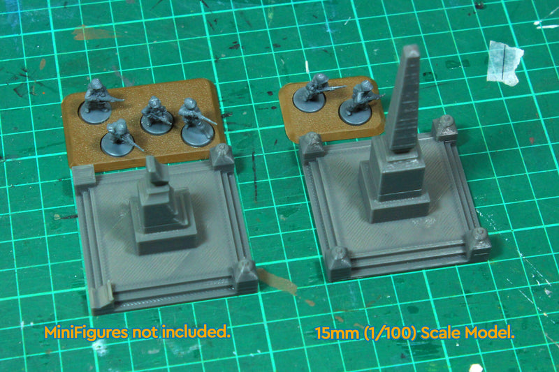 Stalingrad Small Monument - Tabletop Wargaming WW2 Terrain | Proxy 3D Printed Miniature for Bolt Action - Chain of Command - Flames of War