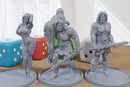 Barbarian Capturing a Girl - 3D Printed Minifigures for Fantasy Miniature Tabletop Games DND, Frostgrave 28mm / 32mm / 75mm