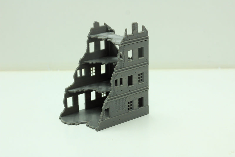 Stalingrad Ruined Apartments SRH MST1 - Tabletop Wargaming WW2 Terrain | Miniature 3D Printed Model | Flames of War & Bolt Action