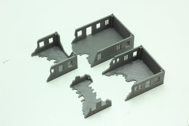 Stalingrad Ruined Apartments SRH MST1 - Tabletop Wargaming WW2 Terrain | Miniature 3D Printed Model | Flames of War & Bolt Action