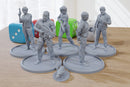 Space Ship Crew - Sci-fi / Cyberpunk Miniatures for Tabletop Games - 28mm / 32mm Scale Minifigures