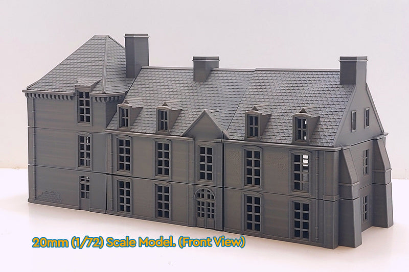 Chateau st Come Brevile - Tabletop Wargaming WW2 Terrain | Proxy 3D Printed Miniature for Bolt Action - Chain of Command - Flames of War