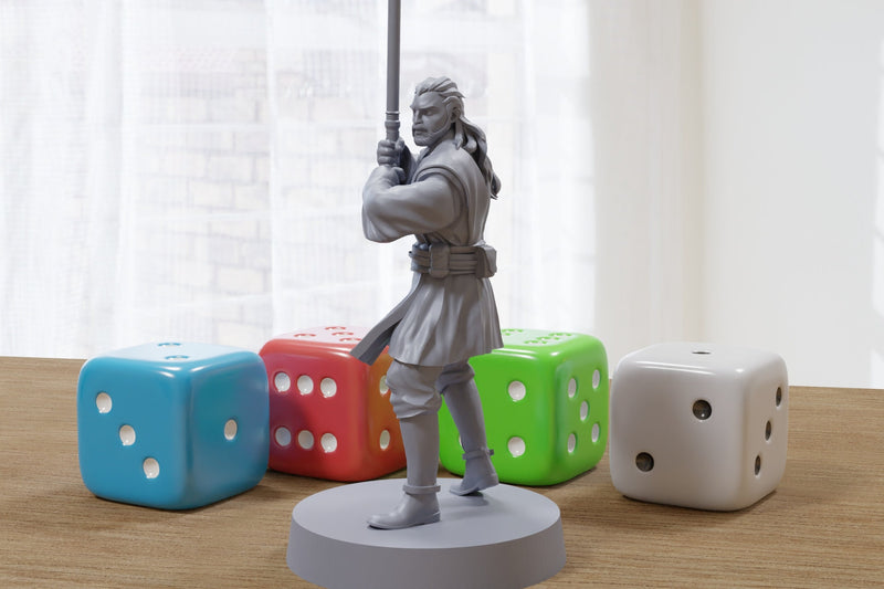 Master Jedi Knight - Star Wars Legion 35mm Proxy Miniature for Tabletop RPG