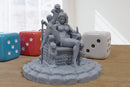 Brutal Throne Pinup - 3D Printed Minifigures for Fantasy Miniature Tabletop Games DND, Frostgrave 28mm / 32mm / 75mm