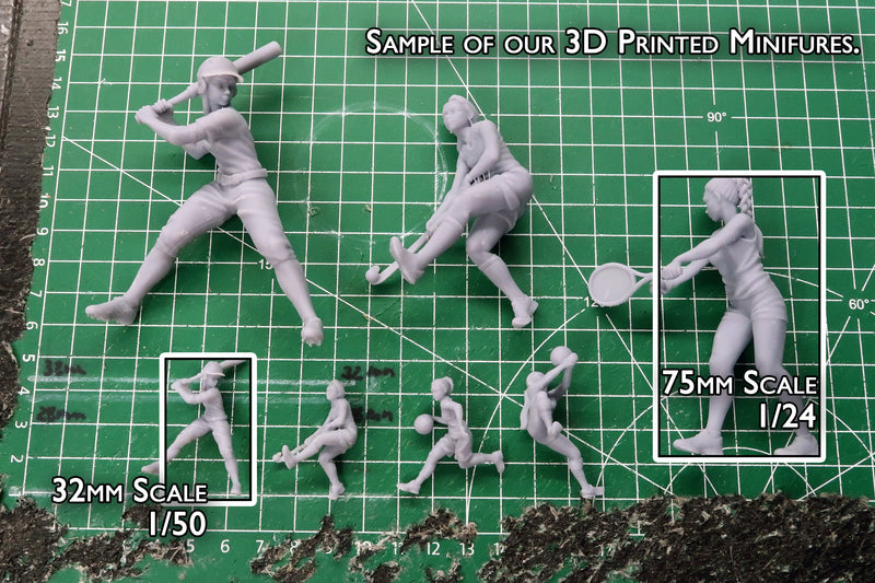 Sexy Sports Girl Football - DnD Miniature | Collectible and Rolepaying Sexy Pin-Up - 75mm - 32mm Scale